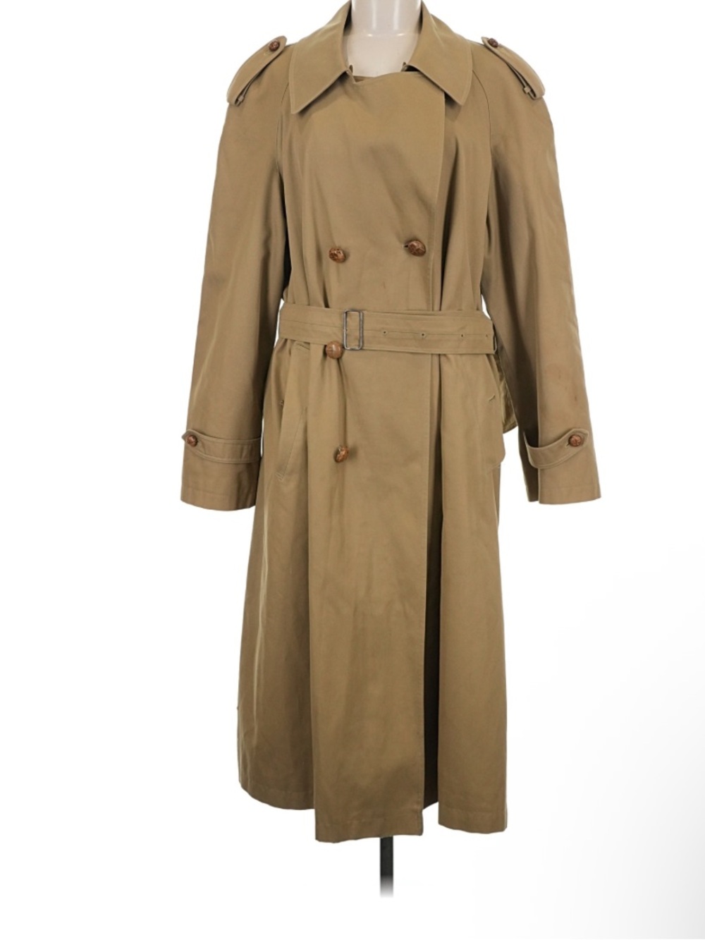 Holt Renfrew Women's Traditional Vintage Trench Coat Size 6 Made in Italy